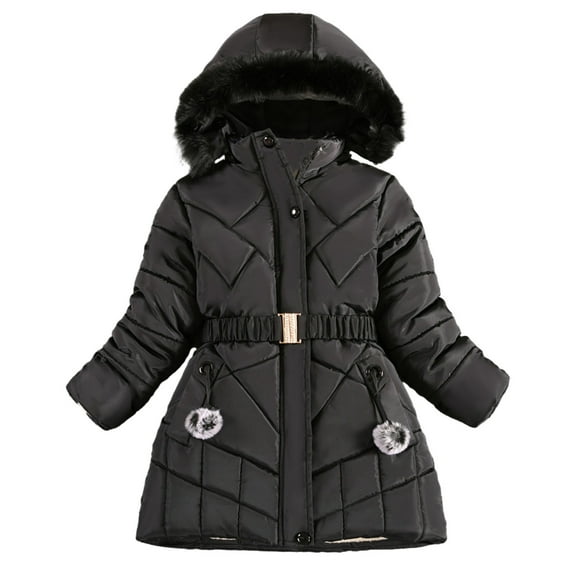 Qingpeng Toddler Girls Boys Warm Winter Coats Kids Hooded Cotton Lightweight Jacket Thick Warm Waterproof Windproof Jackets