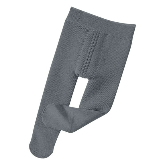 Qingpeng Toddler Girls Cable Knit Leggings Kids Seamless Cotton Stockings Fall Winter Solid Warm Pantyhose