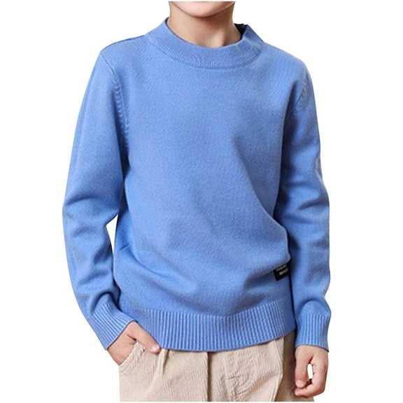 Qingpeng Toddler Girls Thermal Knit Sweater Kids Casual Loose Turtleneck Long Sleeves Solid Sweatshirt Fall Winter Thick Pullover