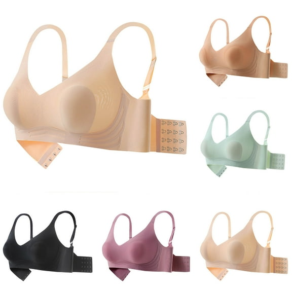 Qingpeng Women Plus Size Bralette Seamless No Underwire Comfort Push Up Bras Soft Wireless Full Coverage Sport Everyday Bra