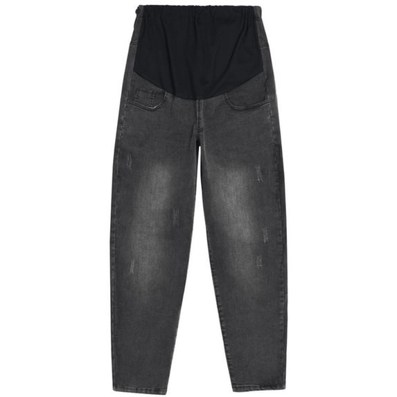 Qingpeng Women's Maternity Jeans Over Belly Skinny Stretchy Denim Pants Comfy Slim Pregnancy Pants
