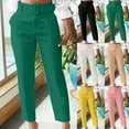 thumbnail image 1 of Qingpeng Women's Wide Leg Pants High Elastic Waisted Business Work Trousers Long Straight Suit Pants, 1 of 6