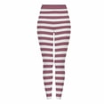 thumbnail image 1 of Qingpeng Halloween Striped Print High Waist Leggings for Women Stretchy Fitness Running Workout Sports Casual Pants, 1 of 9