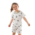 thumbnail image 1 of Qingpeng Kids Summer Short Sleeve T Shirt and Shorts Set Lightweight Breathable Casual Home Wear Matching Outfit Set for Kids, 1 of 5