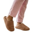 thumbnail image 1 of Qingpeng Ladies Closed Toe Open Back Plush Slippers Soft Cozy House Shoes Comfortable Indoor Footwear with Minimalist Design for Home, 1 of 8