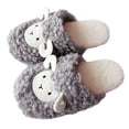 thumbnail image 1 of Qingpeng Ladies Closed Toe Open Back Plush Slippers Soft Cozy House Shoes Comfortable Indoor Footwear with Playful Sheep Design for Home, 1 of 8