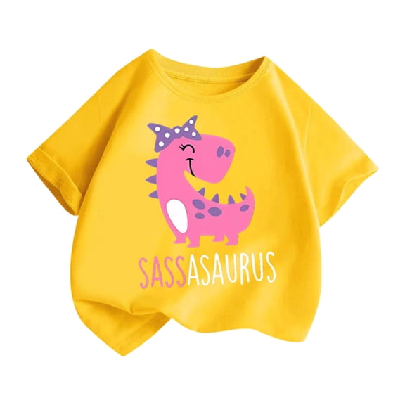 Qingpeng Little Boys' Short Sleeve Crewneck T-Shirts Top Tee Toddler Boys' Cotton T-Shirt