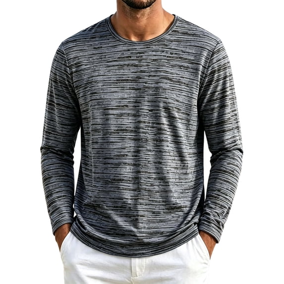 Qingpeng Mens Long Sleeve Shirt Lightweight Quick Dry Workout Tee UV Protection Moisture Wicking Sports Shirts Tops
