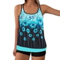 thumbnail image 1 of Qingpeng Plus Size Two Piece Tankini Swimsuit Set for Women Tummy Control Bathing Suit Printed Tops and Boyshorts Swimwear, 1 of 5