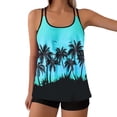 thumbnail image 1 of Qingpeng Plus Size Two Piece Tankini Swimsuit Set for Women Tummy Control Bathing Suit Printed Tops and Boyshorts Swimwear, 1 of 5