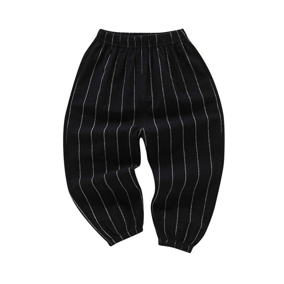 Qingpeng Striped Toddler Harem Pants Comfortable Cotton Trousers Daily Wear Children's Bottoms