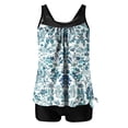 thumbnail image 1 of Qingpeng Swim Suits for Women High Waist Tankini Swimsuits with Shorts 2 Piece Printed Bathing Suit Modest Swimwear, 1 of 4