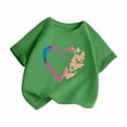 thumbnail image 1 of Qingpeng Toddler Boys Girl's T-Shirts Cute Love Heart T Shirts Casual Short Sleeve Tee, 1 of 5