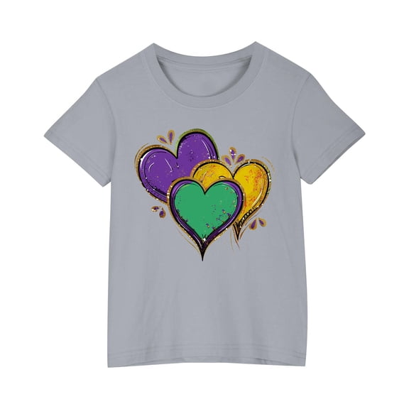 Qingpeng Toddler Boys Girls T Shirts Graphics Print for Girls Casual Tees for Little Boys Girls