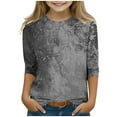 thumbnail image 1 of Qingpeng Toddler Girl's Glitter Sheer Quick Dry Short Sleeve Mesh Top Tee Blouse, 1 of 5