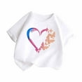 thumbnail image 1 of Qingpeng Toddler Girls Cute Heart Graphic Crewneck Short Sleeve Regular Fit Casual Tee T-Shirts, 1 of 5