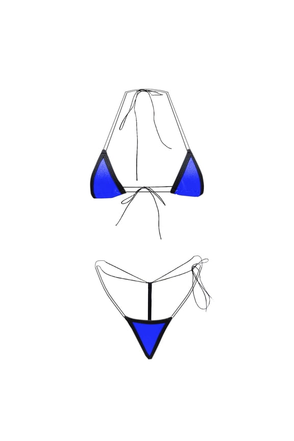 Two Piece Skorts Swimwear Micro Bikini Set for Women Triangle Mesh Spaghetti Strap Bikini 2 Piece Set