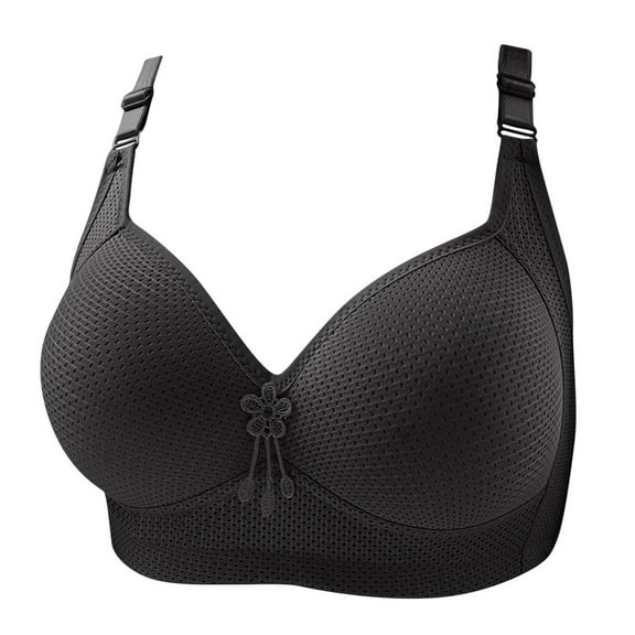 Qingpeng Wireless Bra for Women Full Figure Plus Size Casual Comfortable Solid Everyday Bra
