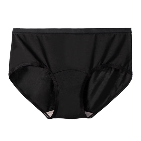 Qingpeng Women Cotton Briefs Comfortable Mid Rise Underwear Solid Color Panties Size M-XXL