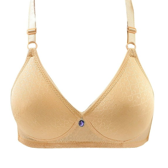 Qingpeng Women Wireless Bra Comfortable Breathable Lightweight Thin Bra Solid Color Everyday Bra for Women