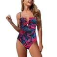 thumbnail image 1 of Qingpeng Womens One Piece Push Up Wrap Front Swimsuit Crosscriss Neck Slimming Swimwear Tummy Control Bathing Suits, 1 of 5