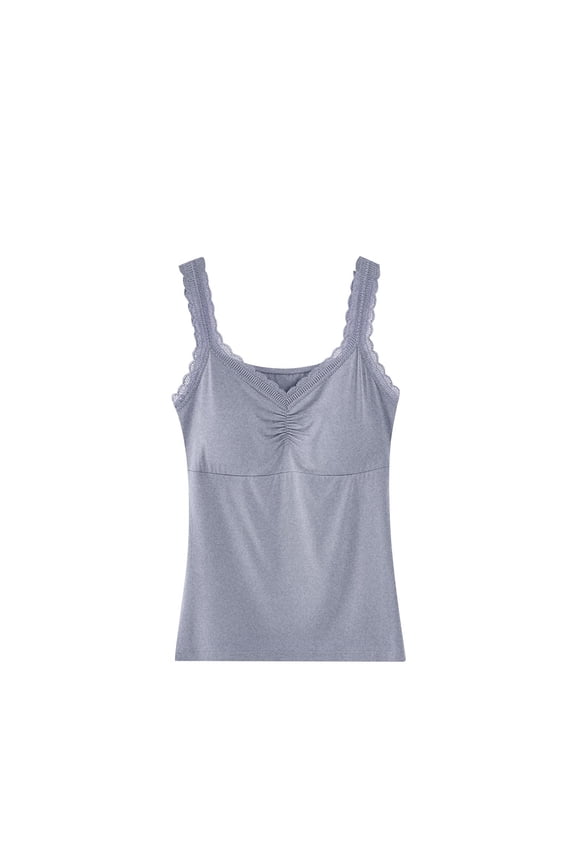 Womens Camisole Tops Sleep Shirt with Built in Bra Relaxed Fit Tank Tops Summer Baggy Fit Padded Cami Nightshirt