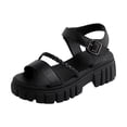 thumbnail image 1 of Qingpeng Womens Casual Summer Platform Sandals Textured Lug Outsole Adjustable Buckle Shoes for Comfortable Resort Wear, 1 of 9