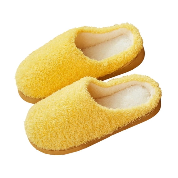 Qingpeng Womens Closed Back Closed Toe Plush Slippers Cozy Soft Indoor House Shoes Solid Color Look for Fall Winter Home Warmth