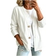 thumbnail image 1 of Qingpeng Womens Denim Jacket Denim Cardigan Lightweight Button Down V Neck Trendy Long Sleeve Retro Open Front Tops for Women, 1 of 7