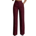 thumbnail image 1 of Qingpeng Womens Dress Pants Striped Business Casual High Waisted Stretchy Slacks Pull On Straight Leg Work Office Trousers, 1 of 6