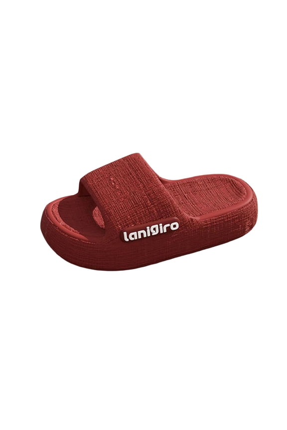 Womens Eva Slippers with Side Lettering Thick-Soled Home Indoor Bathroom Casual Spring Summer Slipper