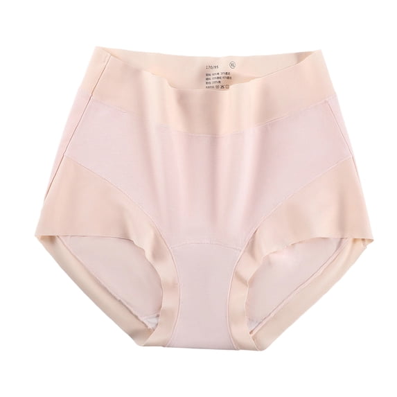 Qingpeng Womens Fashion High Waist Cotton Briefs Soft Breathable Everyday Underwear Panties Size M-XL