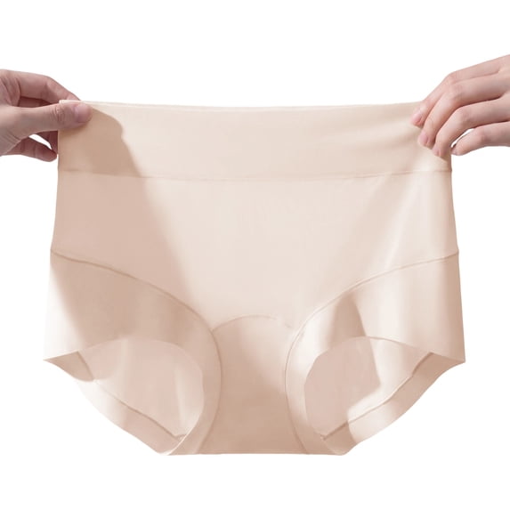 Qingpeng Womens Fashion High Waist Cotton Briefs Soft Breathable Everyday Underwear Panties Size M-XL