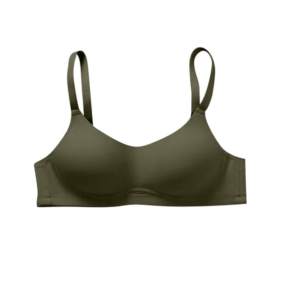 Qingpeng Womens Full Support Solid Bras Full Coverage Push Up Wireless Bras Comfy Seamless No Underwire Daily Bralette