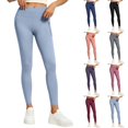 thumbnail image 1 of Qingpeng Womens High Waisted Mesh Yoga Leggings Seam Stitch High Stretch Butt Lifting Running Sports Gym Fitness Long Pants, 1 of 7