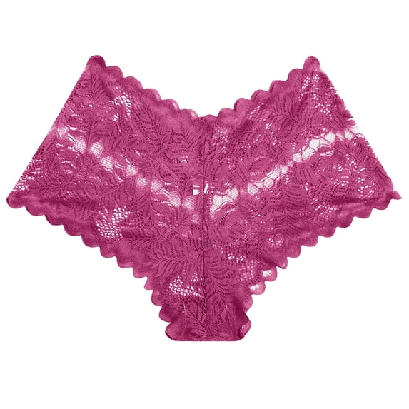 Qingpeng Womens Lace Briefs Scalloped Edge Soft Breathable Underwear Panties Size S-XL