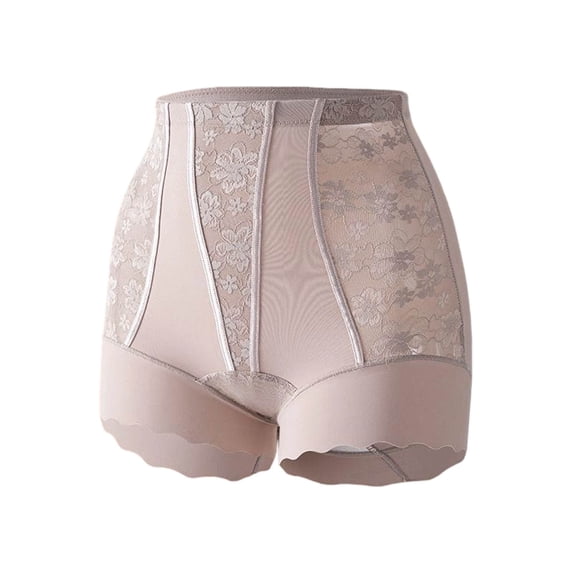 Qingpeng Womens Lace Butt Lifting Panties High Rise Elastic Shaping Underwear Breathable Briefs Size M-XXL