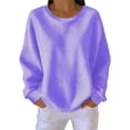 thumbnail image 1 of Qingpeng Womens Lightweight Tops Solid Color Pullover Loose Crew Neck Long Sleeve Workout Sports Casual Tee Shirts, 1 of 6