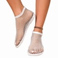 thumbnail image 1 of Qingpeng Womens Rhinestone Embellished Mesh Flat Sandals Open Toe High Ankle Design Breathable Slip On Summer Shoes, 1 of 5