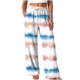thumbnail image 1 of Qingpeng Womens Summer Palazzo Pants Printed Flowy Beach Wide Leg Casual Pants Trousers with Pockets for Daily Wear, 1 of 5