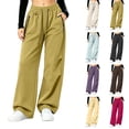 thumbnail image 1 of Qingpeng Womens Water Resistant Cargo Pants Drawstring High Waisted Wide Leg Pants Quick Dry Outdoor Hiking Trousers, 1 of 5