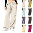 thumbnail image 1 of Qingpeng Womens Water Resistant Cargo Pants Drawstring High Waisted Wide Leg Pants Quick Dry Outdoor Hiking Trousers, 1 of 5