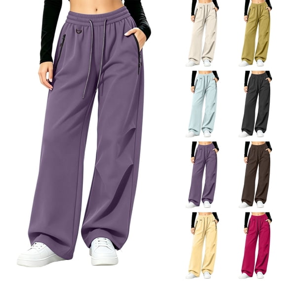 Qingpeng Womens Water Resistant Cargo Pants Drawstring High Waisted Wide Leg Pants Quick Dry Outdoor Hiking Trousers