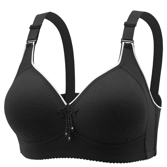 Qingpeng Womens Wireless Push Up Bra Adjustable Straps Soft Breathable Light Support All Day Daily Comfort Underwear