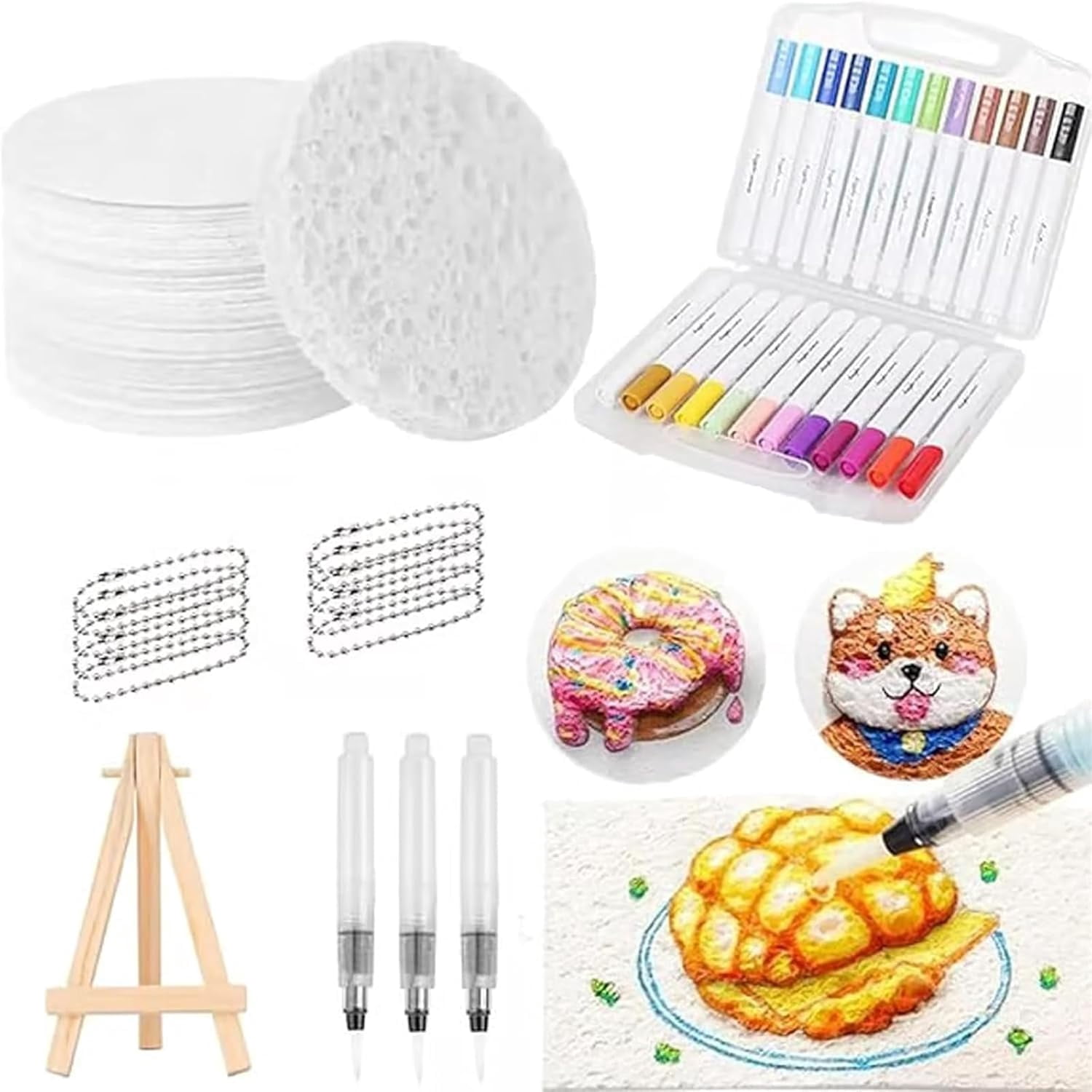 Qingq Magic Puffy Paint Kit for Kids, Magic 3D Foam Texture Painting ...