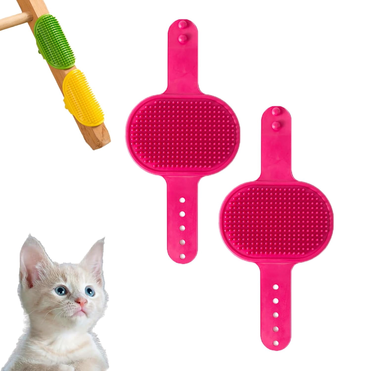 Qingq Silicone Grooming Strap Pad for Cats, Cat Self Groomer, Silicone ...