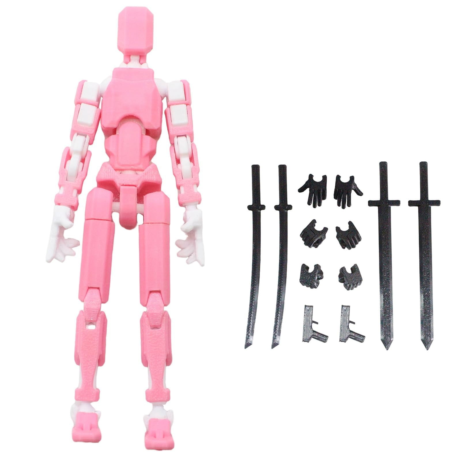 Qingsi Multijoint Movable Robot 3D Printed Human Body Model Toy PVC