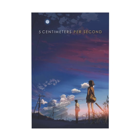 Qingyee Anime Canvas Poster Polyester Multi Size Decorative Poster,5 Centimeters per Second Poster Anime Paint Decorative Poster For Wal