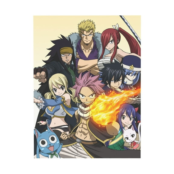 Qingyee Anime Canvas Poster Polyester Multi Size Decorative Poster,Fairy Tail Poster Anime Paint Decorative Poster