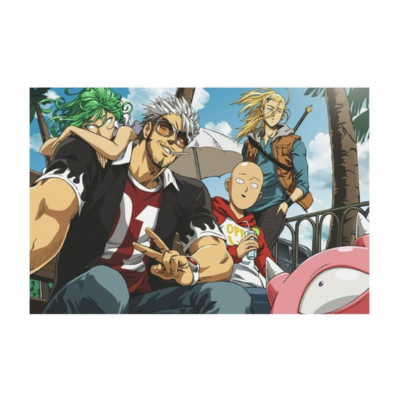 Qingyee Anime Canvas Poster Polyester Multi Size Decorative Poster,One Punch Man Poster Anime Paint Decorative Poster